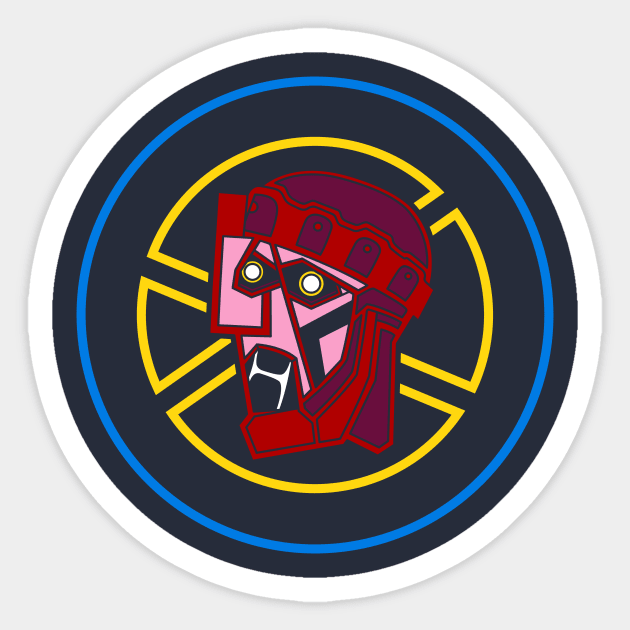 Cubist Sentinel Sticker by Evan Ayres